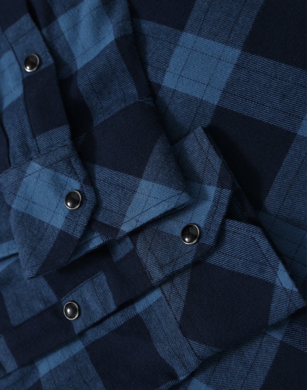Unisex Classic Flannel Plaid Ls Shirt - Navy Slate
